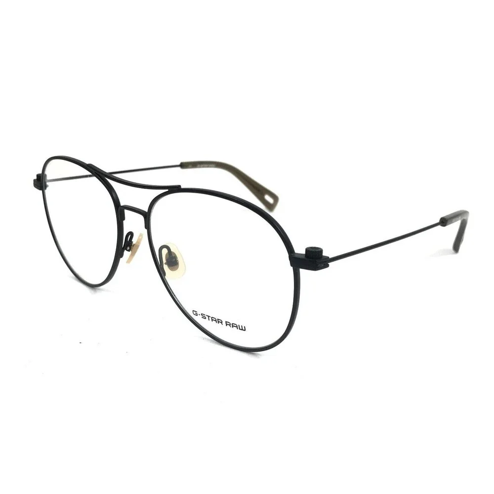 G-Star Raw Eyeglasses Frames GS100-002 SNIPER Black Round Wire Rim 53-15-145